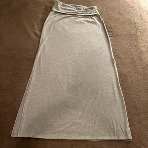 Maxi skirt with side leg slits.